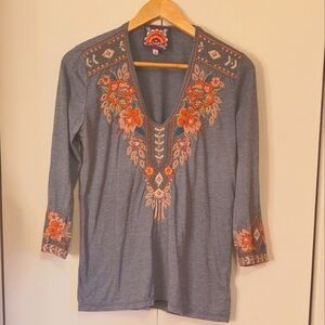 Johnny Was Embroidered Top